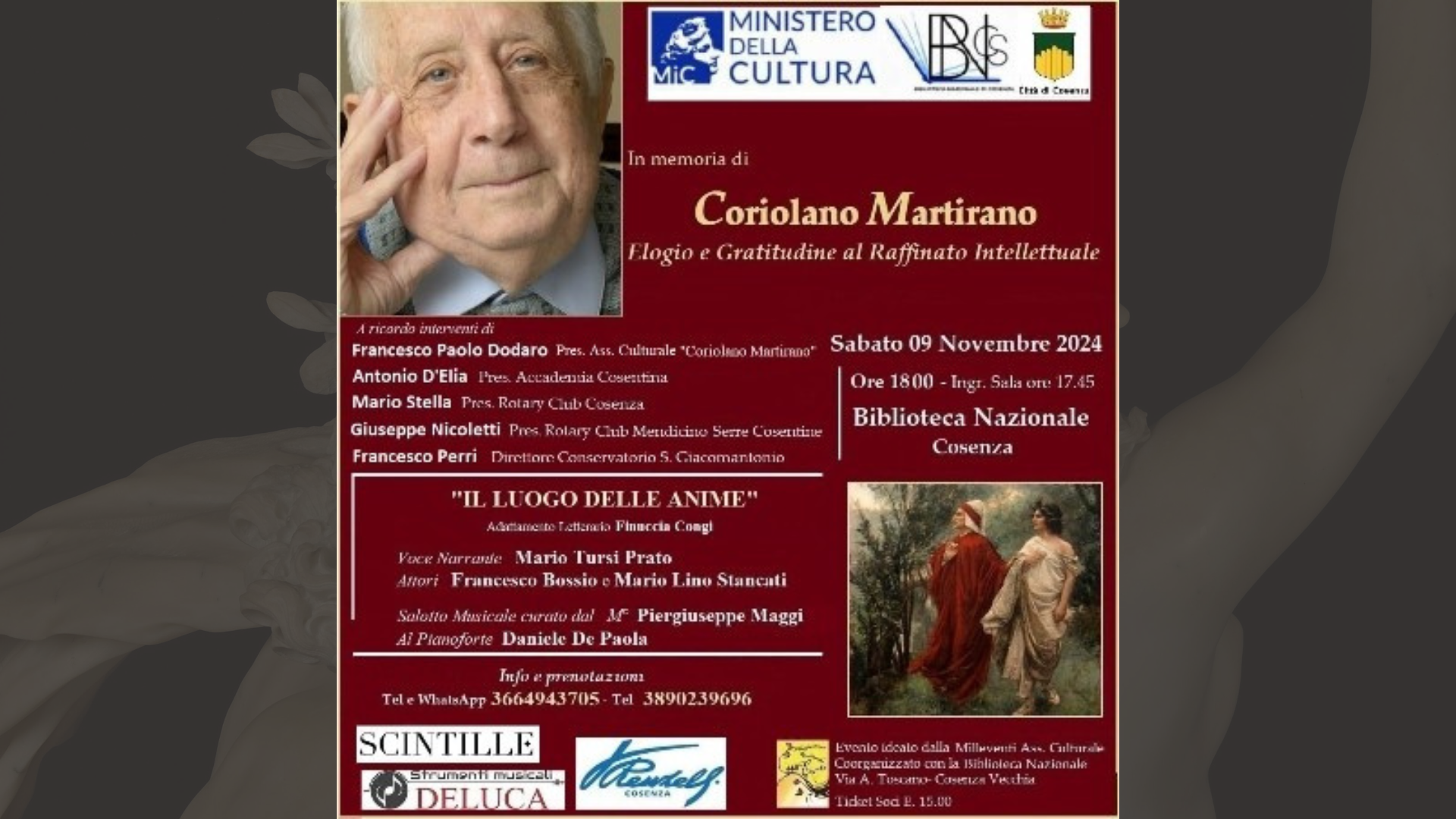 “In memoria di Coriolano Martirano- Elogio e gratitudine al raffinato intellettuale”